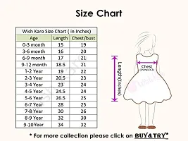 Buy  Try Girl's Satin Floral Printed Knee Length Short Frock Dress.-thumb1
