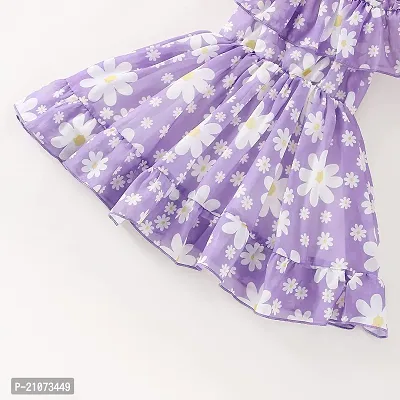 Classic Printed Dress for Kids Girls-thumb5