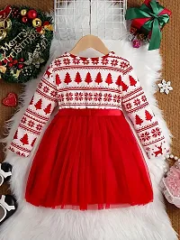 Beautiful Modal Printed Christmas Frocks Dress for Girls-thumb1