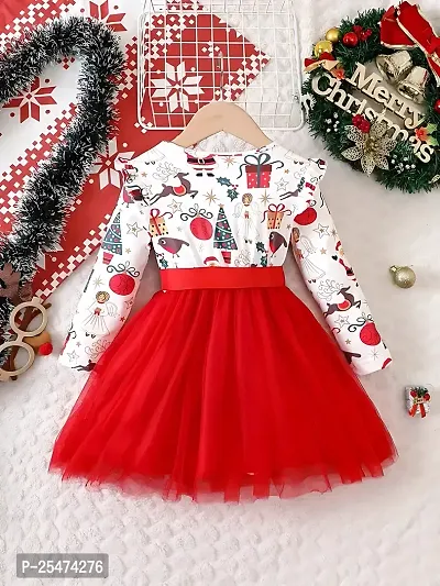 Beautiful Modal Printed Christmas Frocks Dress for Girls-thumb4