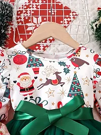 Beautiful Modal Printed Christmas Frocks Dress for Girls-thumb1