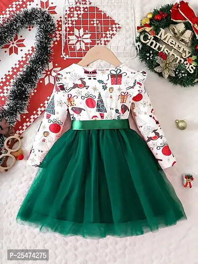 Beautiful Modal Printed Christmas Frocks Dress for Girls-thumb4