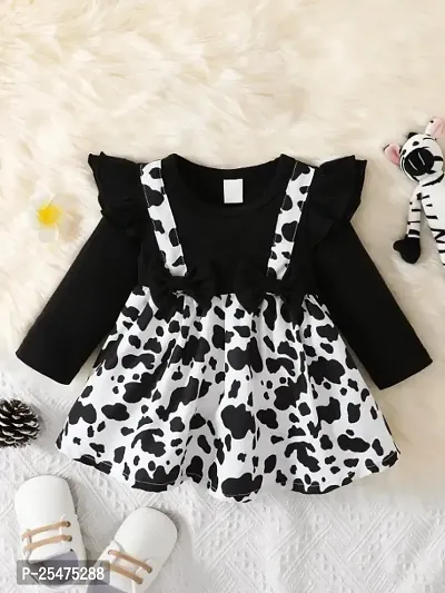 Beautiful Cotton Spandex Printed Frocks for Girls-thumb0
