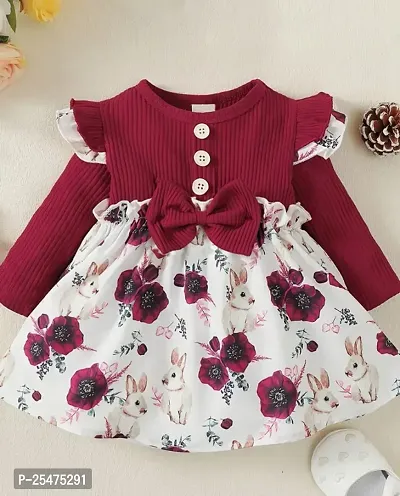 Beautiful Cotton Spandex Printed Frocks for Girls
