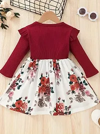 Beautiful Cotton Spandex Printed Frocks for Girls-thumb1