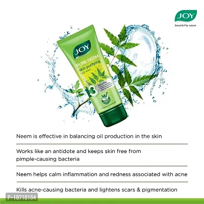 Joy Pure Neem Skin Purifying Gel Face Wash With Natural Ingredients, For All Skin Type (Pack of 3 X 100ml)-thumb5