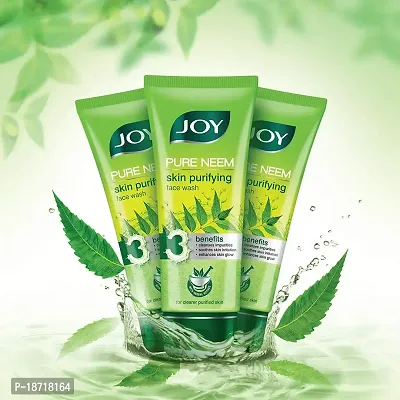 Joy Pure Neem Skin Purifying Gel Face Wash With Natural Ingredients, For All Skin Type (Pack of 3 X 100ml)-thumb3