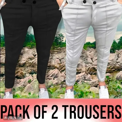 Men Combo Of 2 Trendy Trouser