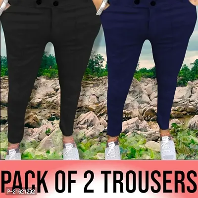 Men Combo Of 2 Trendy Trouser