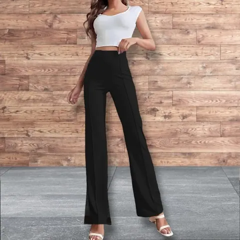 Trendy High-rise Bell Trousers for Women