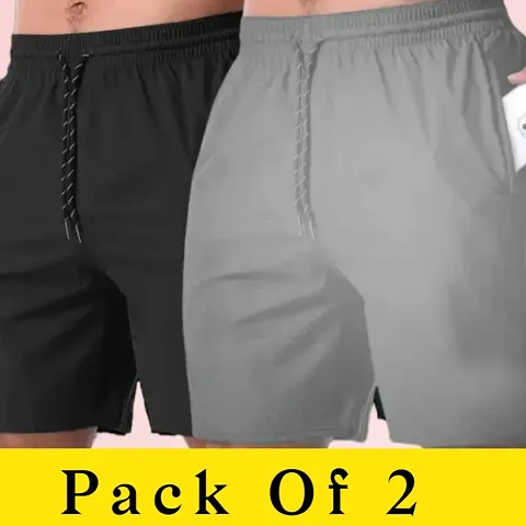 Stylish Blend Short For Men Pack Of 2