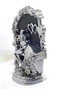 Beautiful Silver and Black Color Romantic Couple Figurine Love gift for Valentine/ Love/ Showpiece for GF/ BF/ Husband/ Wife/ Couple-thumb2