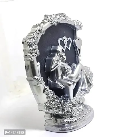 Beautiful Silver and Black Color Romantic Couple Figurine Love gift for Valentine/ Love/ Showpiece for GF/ BF/ Husband/ Wife/ Couple-thumb4