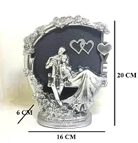 Beautiful Silver and Black Color Romantic Couple Figurine Love gift for Valentine/ Love/ Showpiece for GF/ BF/ Husband/ Wife/ Couple-thumb1