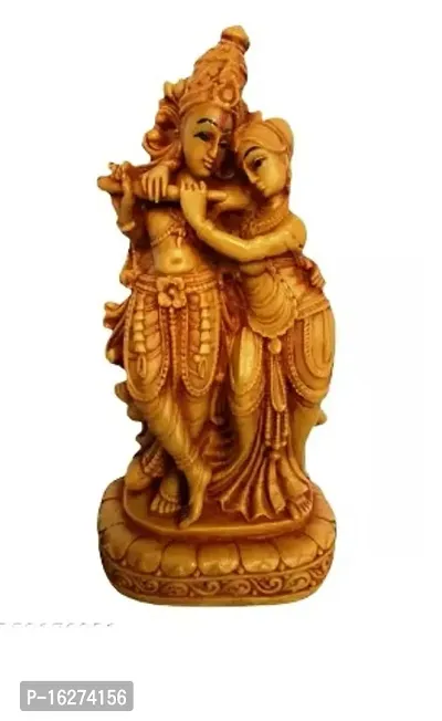 Radha Krishna Statue Idol for Home, Pooja Room,Marriage Gifting- Brown Colour-18cm