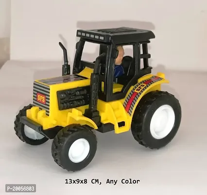 Tractor Small Size, Mix Color Indian Agricultural Land Farm Tractor Pull Back  Go Action | Toys for Kids | Return Gifts for Boys  Girls [ Colour May Vary 1 Pc ]-thumb0