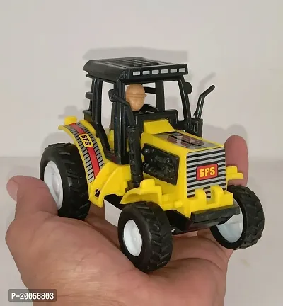 Tractor Small Size, Mix Color Indian Agricultural Land Farm Tractor Pull Back  Go Action | Toys for Kids | Return Gifts for Boys  Girls [ Colour May Vary 1 Pc ]-thumb3