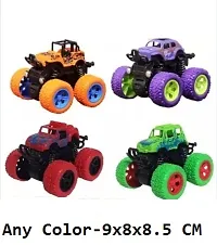 Multicolor Monester Truck- Pack of 2-Friction Powered Cars for Kids, Toddler Toys Inertia Car Toys (Stunt Car)-thumb3