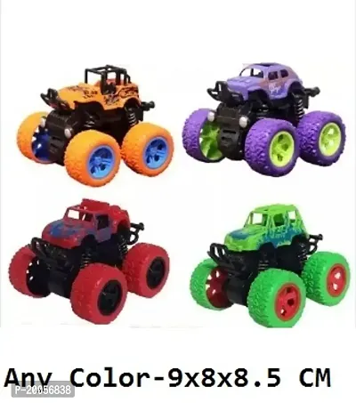 Multicolor Monester Truck- Pack of 2-Friction Powered Cars for Kids, Toddler Toys Inertia Car Toys (Stunt Car)-thumb4