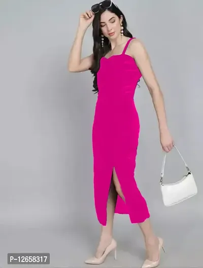 Stylish rani velvet solid maxi dress for women