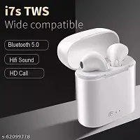 SKYPHR i7s TWS v5.0+EDR Bluetooth Headset with Smart Touch Control Bluetooth Headset with Mic (White, in The Ear)-thumb2