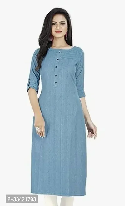 Stylish Cotton Solid Kurti for Women-thumb0