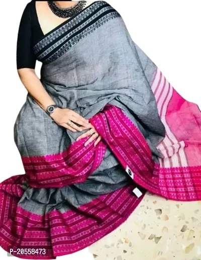 Classic Cotton Blend Saree with Blouse piece-thumb0