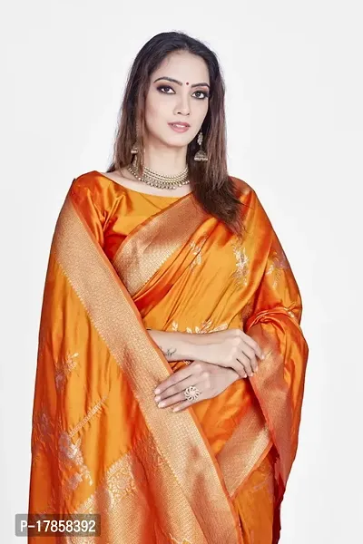 Beautiful  Art Silk  Jacquard Saree with Blouse Piece For Women-thumb3