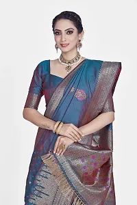 Beautiful  Art Silk  Jacquard Saree with Blouse Piece For Women-thumb2