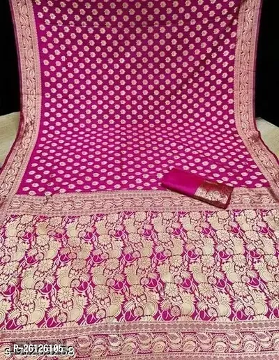 Stylish Art Silk Lavendar Saree with Blouse piece For Women-thumb3