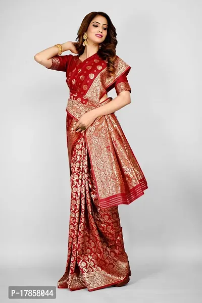 Beautiful  Art Silk  Jacquard Saree with Blouse Piece For Women-thumb0