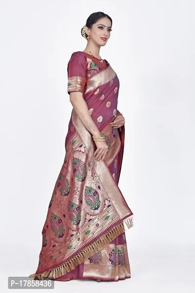 Beautiful  Art Silk  Jacquard Saree with Blouse Piece For Women-thumb5