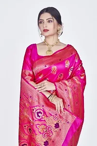 Beautiful  Art Silk  Jacquard Saree with Blouse Piece For Women-thumb2