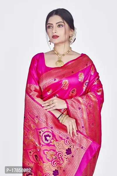 Beautiful  Art Silk  Jacquard Saree with Blouse Piece For Women-thumb3