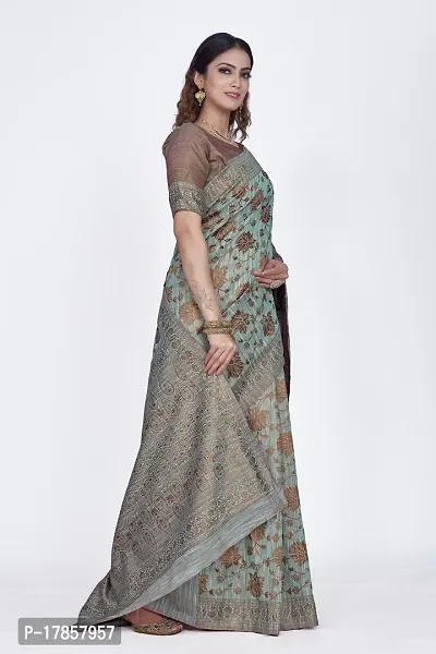 Beautiful  Polyester  Jacquard Saree with Blouse Piece For Women-thumb5