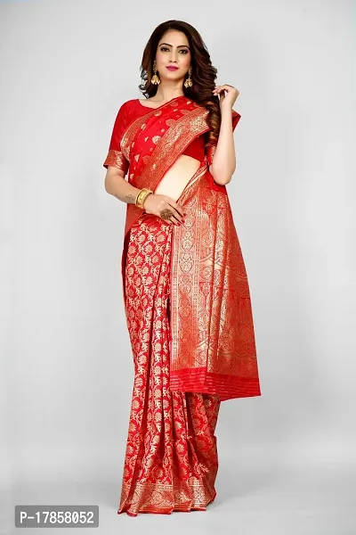 Beautiful  Art Silk  Jacquard Saree with Blouse Piece For Women