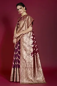 Beautiful  Organza  Jacquard Saree with Blouse Piece For Women-thumb3