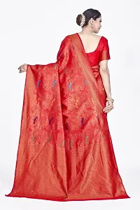 Beautiful  Art Silk  Jacquard Saree with Blouse Piece For Women-thumb1