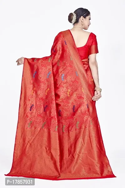 Beautiful  Art Silk  Jacquard Saree with Blouse Piece For Women-thumb2