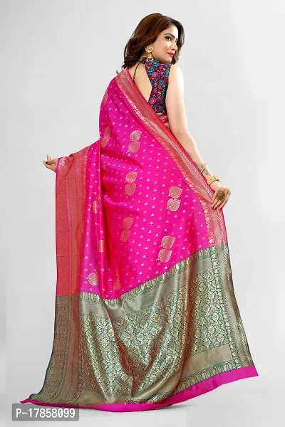 Beautiful  Art Silk  Jacquard Saree with Blouse Piece For Women-thumb2