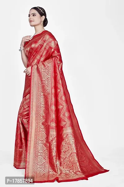 Beautiful  Art Silk  Jacquard Saree with Blouse Piece For Women-thumb4