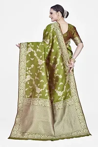 Beautiful  Art Silk  Jacquard Saree with Blouse Piece For Women-thumb1