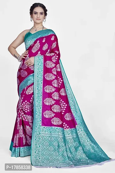 Beautiful  Art Silk  Jacquard Saree with Blouse Piece For Women