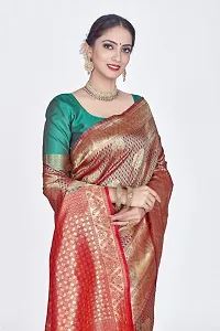 Beautiful  Art Silk  Jacquard Saree with Blouse Piece For Women-thumb2