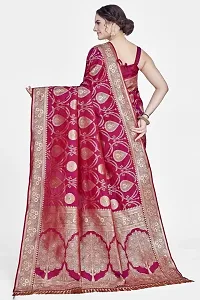 Beautiful  Art Silk  Jacquard Saree with Blouse Piece For Women-thumb1