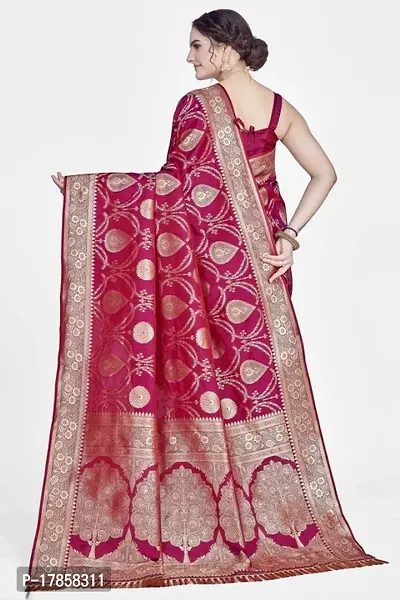 Beautiful  Art Silk  Jacquard Saree with Blouse Piece For Women-thumb2