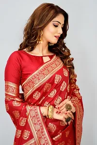 Beautiful  Art Silk  Jacquard Saree with Blouse Piece For Women-thumb4