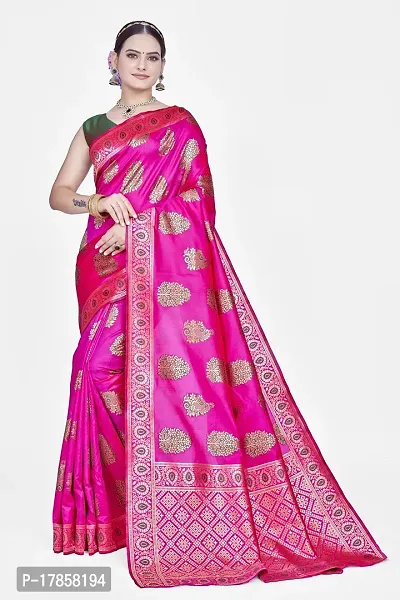 Beautiful  Art Silk  Jacquard Saree with Blouse Piece For Women-thumb0