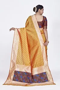 Beautiful  Art Silk  Jacquard Saree with Blouse Piece For Women-thumb1