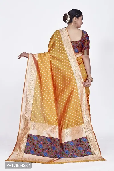 Beautiful  Art Silk  Jacquard Saree with Blouse Piece For Women-thumb2